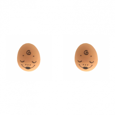 Мяч попрыгунчик каучук "Яйцо-мем" прыгун 2,9x2,4 см (Набор 2 шт.)