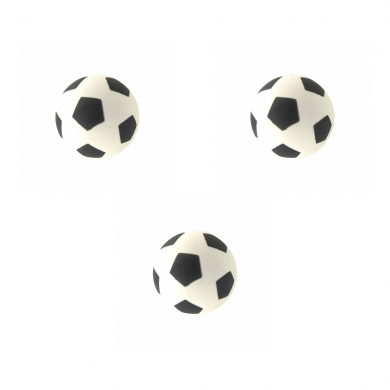 Мяч попрыгунчик каучук "Футбольный мяч" прыгун 3 см (Набор 3 шт.)