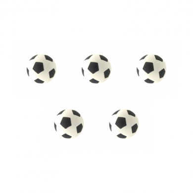 Мяч попрыгунчик каучук "Футбольный мяч" прыгун 3 см (Набор 5 шт.)