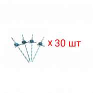 Трубочки гавайские "Синий кит" для коктейля (Набор 30 шт.)