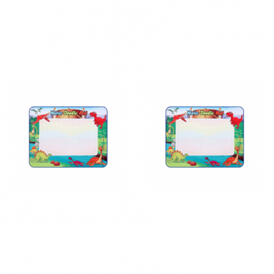 Развивающий детский коврик для рисования водой "Динозавры", маркер, 100х80 см (Набор 2 шт.)