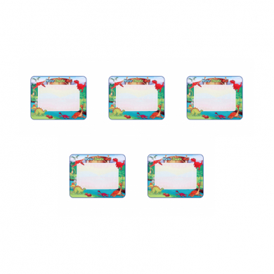 Развивающий детский коврик для рисования водой "Динозавры", маркер, 100х80 см (Набор 5 шт.)