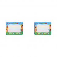 Развивающий детский коврик для рисования водой "Занятная школа", маркер, 100х80 см (Набор 2 шт.)