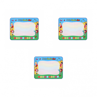 Развивающий детский коврик для рисования водой "Занятная школа", маркер, 100х80 см (Набор 3 шт.)