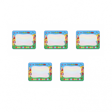 Развивающий детский коврик для рисования водой "Занятная школа", маркер, 100х80 см (Набор 5 шт.)