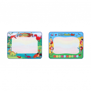 Развивающие детские коврики для рисования водой "Динозавры" и "Занятная школа", маркеры, 100х80 см (Набор 2 шт.)