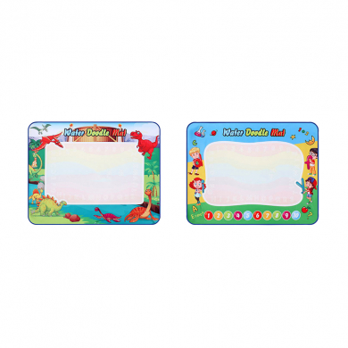 Развивающие детские коврики для рисования водой "Динозавры" и "Занятная школа", маркеры, 100х80 см (Набор 2 шт.)