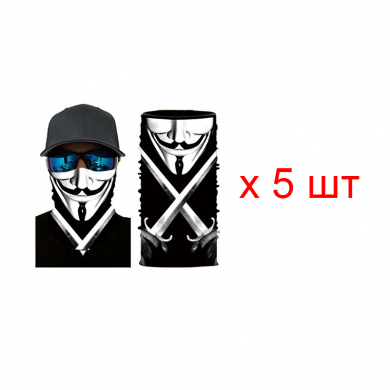 Бандана труба (бафф) "Вендетта" (Набор 5 шт.)