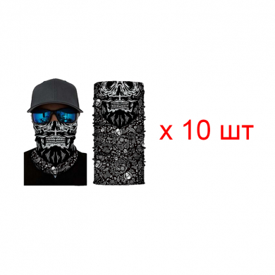 Бандана труба (бафф) "Древний череп" (Набор 10 шт.)
