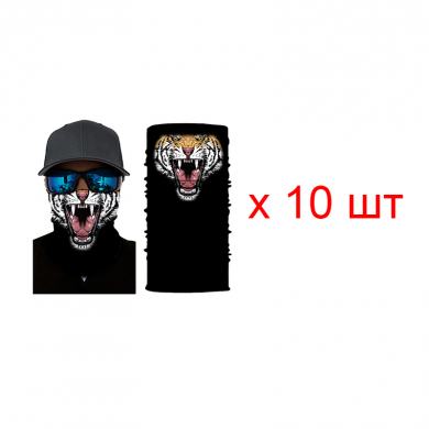 Бандана труба (бафф) "Тигр" (Набор 10 шт.)