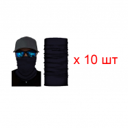 Бандана труба (бафф), цвет темно-синий (Набор 10 шт.)