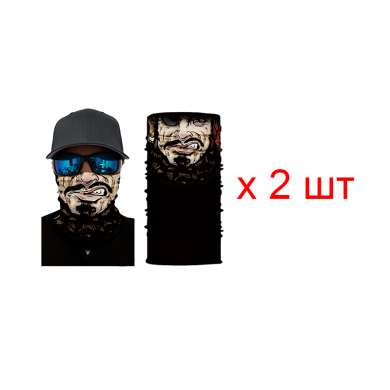 Бандана труба (бафф) "Пират" (Набор 2 шт.)