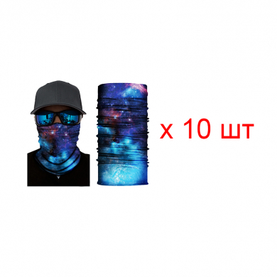 Бандана труба (бафф) "Далекая галактика" (Набор 10 шт.)