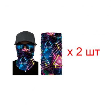 Бандана труба (бафф) "Неон" (Набор 2 шт.)