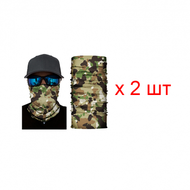 Бандана труба (бафф) "Лесной камуфляж" (Набор 2 шт.)