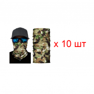 Бандана труба (бафф) "Лесной камуфляж" (Набор 10 шт.)