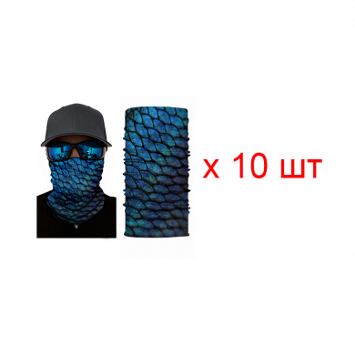 Бандана труба (бафф) "Чешуя" (Набор 10 шт.)
