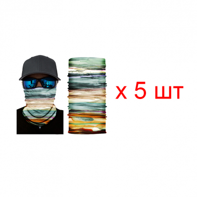 Бандана труба (бафф) "Полосы" (Набор 5 шт.)
