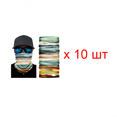 Бандана труба (бафф) "Полосы" (Набор 10 шт.)