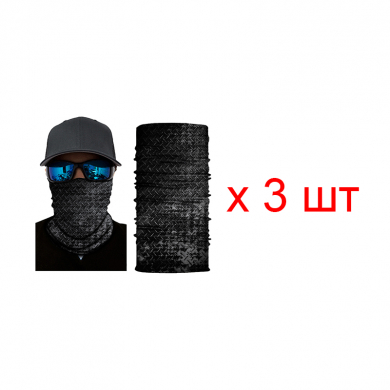 Бандана труба (бафф) "Металл" (Набор 3 шт.)