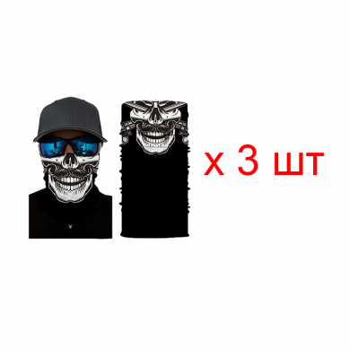 Бандана труба (бафф) "Ковбойский череп" (Набор 3 шт.)