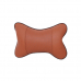 Подушка автомобильная косточка, под шею, подголовник, цвет коричневый, 25x17x9 см (Набор 4 шт.)
