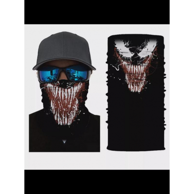 Бандана труба (бафф) веном "Устрашающий оскал" (Набор 5 шт.)