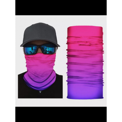 Бандана труба (бафф) омбре из розового в фиолетовый (Набор 5 шт.)