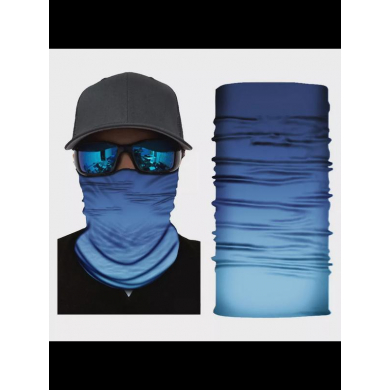 Бандана труба (бафф) омбре из синего в голубой (Набор 5 шт.)