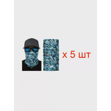 Бандана труба (бафф) "Тропики" (Набор 5 шт.)
