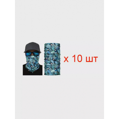 Бандана труба (бафф) "Тропики" (Набор 10 шт.)