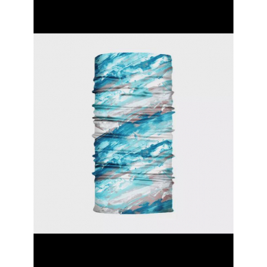 Бандана труба (бафф) "Мазки краски" цвет белый, голубой (Набор 3 шт.)