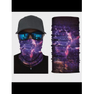 Бандана труба (бафф) "Галактика", цвет фиолетовый (Набор 10 шт.)