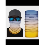 Бандана труба (бафф) омбре из синего в желтый (Набор 10 шт.)