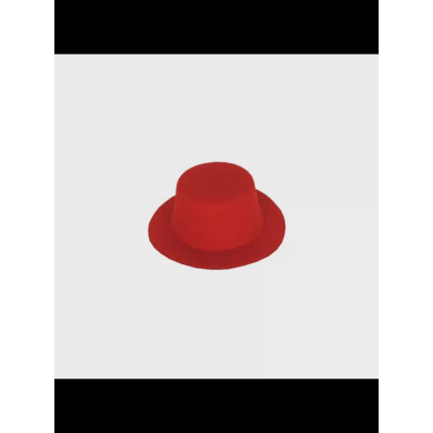 Шляпка цилиндр карнавальная, 13 см, цвет красный (Набор 3 шт.)