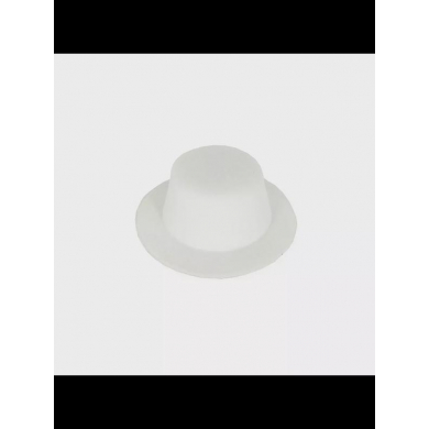 Шляпка цилиндр карнавальная, 13 см, цвет белый (Набор 50 шт.)