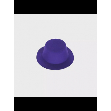 Шляпка цилиндр карнавальная, 13 см, цвет фиолетовый (Набор 20 шт.)