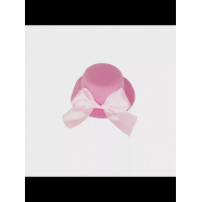 Шляпка цилиндр карнавальная с бантом на заколке, 13 см, цвет розовый (Набор 10 шт.)