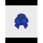 Шляпка цилиндр карнавальная с бантом на заколке, 13 см, цвет синий (Набор 50 шт.)