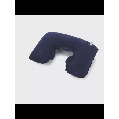 Надувная дорожная подушка под шею, цвет темно-синий, 44x27 см (Набор 10 шт.)