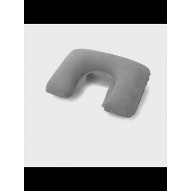 Надувная дорожная подушка под шею, цвет серый, 44x27 см (Набор 5 шт.)