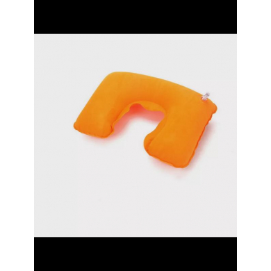 Надувная дорожная подушка под шею, цвет оранжевый, 44x27 см (Набор 3 шт.)