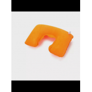 Надувная дорожная подушка под шею, цвет оранжевый, 44x27 см (Набор 10 шт.)