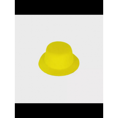 Шляпка цилиндр карнавальная, 13 см, цвет желтый (Набор 20 шт.)