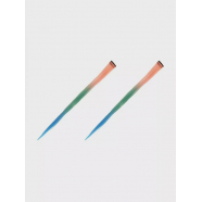 Прядь накладная на заколке 50 см, три цвета: персиковый, мятный, голубой (Набор 2 шт.)