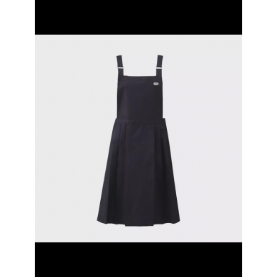 Фартук "Платьице" с боковыми карманами водонепроницаемый, маслостойкий, цвет черный (Набор 10 шт.)