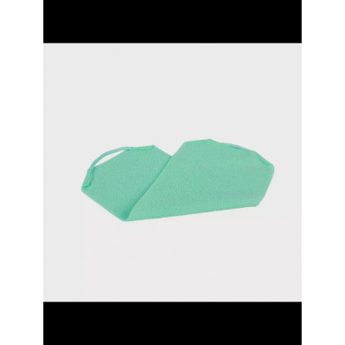 Японская мочалка для тела, для душа скрабирующая, массажная длинная с ручками для спины и тела, 45x20 см, цвет светло-зеленый (Набор 2 шт.)