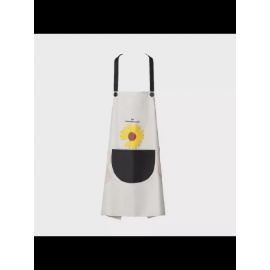 Фартук "Ромашка" с боковым полотенцем водонепроницаемый, маслостойкий, цвет белый (Набор 5 шт.)