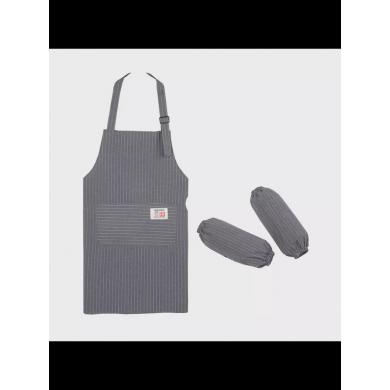 Фартук "Полосатый" с нарукавниками, цвет серый (Набор 5 шт.)