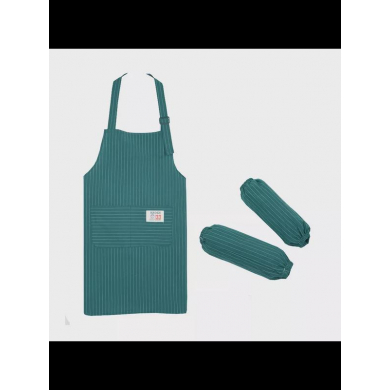 Фартук "Полосатый" с нарукавниками, цвет зеленый (Набор 10 шт.)